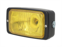 Scheinwerfer Eckig 142mm Schwarz GUIA mit Gelbes glas